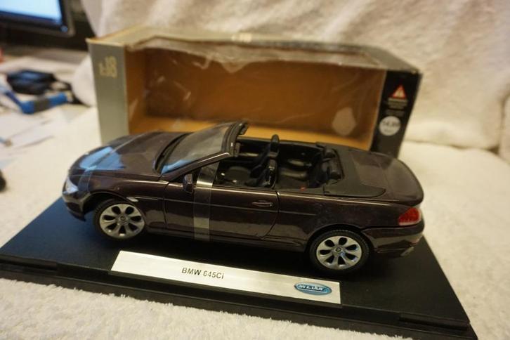 BMW 645 Ci Cabrio 1:18 E64 bruin/violet metallic,  welly, Hobby en Vrije tijd, Modelauto's | 1:18, Gebruikt, Auto, Welly, Ophalen of Verzenden