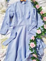 Vintage jaren '70 bloemen- en blauwe jurk, Kleding | Dames, Jurken, Blauw, Vintage, Ophalen of Verzenden, Onder de knie