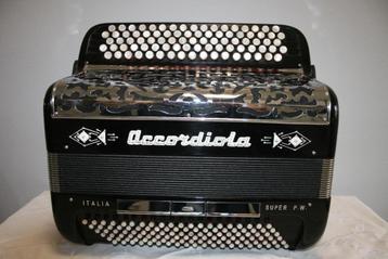 Accordiola Super P.W. Knop B-Griff - Do3 - 4 Korig - 120 bas, Musique & Instruments, Avec bretelles, Accordiola, Enlèvement, Utilisé