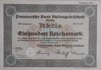 Pommersche Bank - Stettin - 1933 - 100 Reichsmark, Enlèvement ou Envoi, 1920 à 1950, Action