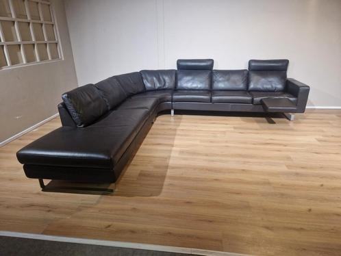 Cor Conseta - Hoekbank - Bruin - Leder - Design -Voetensteun, Huis en Inrichting, Zetels | Zetels en Chaises Longues, Zo goed als nieuw