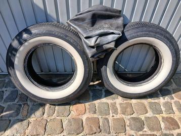 Oldtimerbanden  Dunlop 6.40 - 15" met witte flank, 15 pouces, Pneu(s), Enlèvement, Utilisé