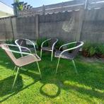 Tuinstoelen (4 stuks), Tuin en Terras, Tuinstoelen, Ophalen, Gebruikt, Aluminium, Stapelbaar