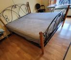Bed, Huis en Inrichting, Slaapkamer | Bedden, Ophalen, Zwart, Tweepersoons, Zo goed als nieuw