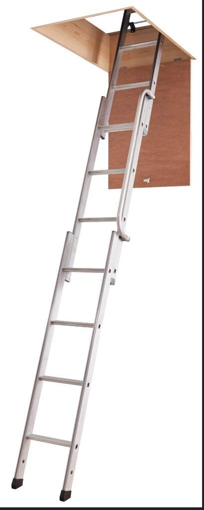 Koopje - Alu zolderladder (zonder kader en luik), Doe-het-zelf en Bouw, Ladders en Trappen, Gebruikt, Trap, Opvouwbaar of Inschuifbaar