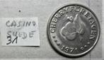 Casinochip Cherry foretagen 1971 20,2 mm Zweden, Verzenden, Overige materialen