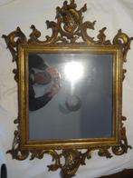 Miroir en bois doré ancien, Antiquités & Art, Rectangulaire, 50 à 100 cm, Enlèvement, Moins de 100 cm