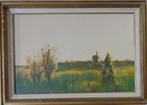 WALTER TEUNINK / POLDERLANDSCHAP / OLIEVERF / 61x85cm KADER, Ophalen