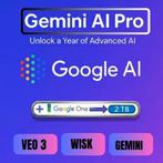 Gemini Google AI Pro +Veo 3 +Flow + 2TB Google Drive Opslag, Ophalen, Nieuw, Windows