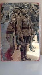 Erwin Rommel metaal 20 op 30cm, Ophalen of Verzenden, Zo goed als nieuw, Diorama