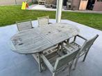 Tuintafel met 6 stoelen, Tuin en Terras, Ophalen, Zo goed als nieuw
