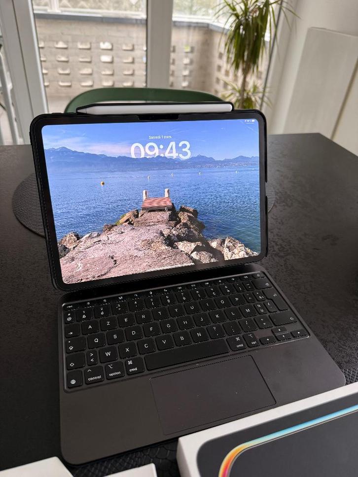 iPad Pro 11 M4 (2024) - 256 GB + Magic Keyboard + Pencil Pro, Computers en Software, Apple iPads, Zo goed als nieuw, Apple iPad Pro