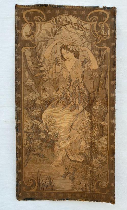 Zeldzaam Art Nouveau Wandtapijt, Antiek en Kunst, Antiek | Tapijten, Tafelkleden en Textiel, Ophalen