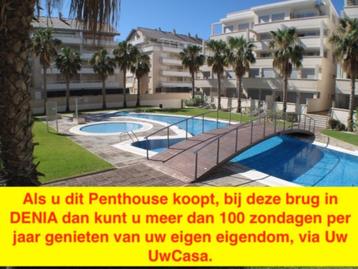 Uw eigen ruime Penthouse in DENIA bij de zee met parking en beschikbaar voor biedingen