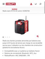 Radio de chantier sans fil HILTI NURON NEUVE, TV, Hi-fi & Vidéo