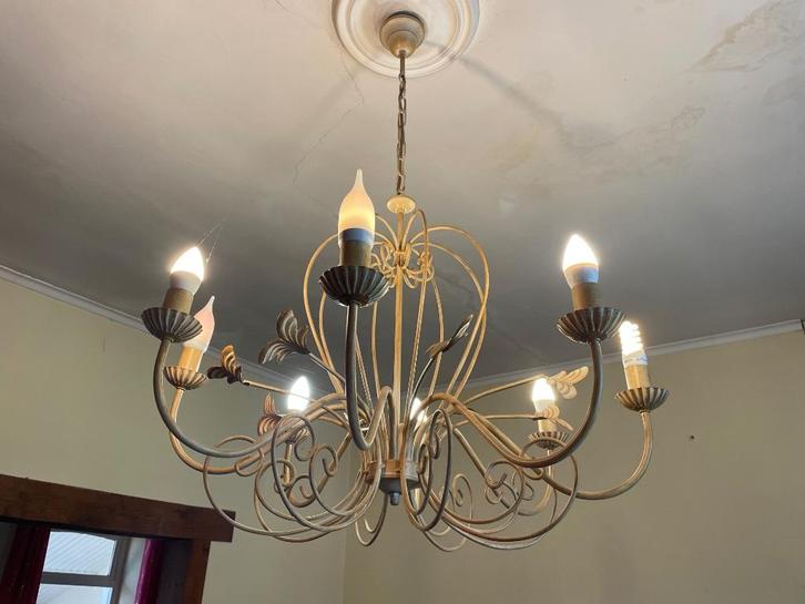 Lustre style classique revisité, Huis en Inrichting, Lampen | Kroonluchters, Gebruikt, Metaal, Ophalen