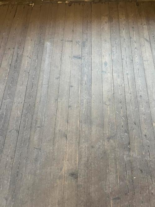 Planken vloer ongeveer 60m2, Doe-het-zelf en Bouw, Hout en Planken, Gebruikt, Ophalen