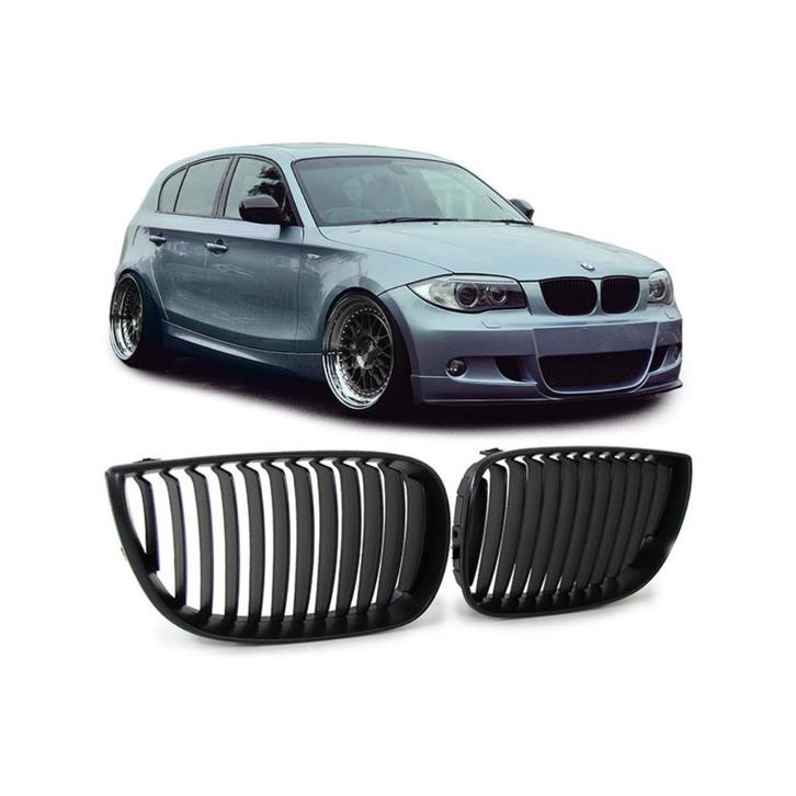 SET CALANDRE NOIR BRILLANT POUR BMW SÉRIE 1 E81 E87 (04-07), Autos : Divers, Tuning & Styling, Enlèvement ou Envoi