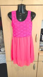 Jurk met strik, Kleding | Dames, Jurken, Nieuw, Ophalen of Verzenden, Roze, Maat 36 (S)