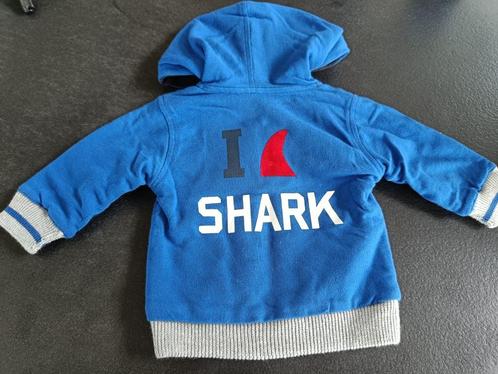 IKKS - Setje van golfje en T-shirt blauw met haai - maat 62, Kinderen en Baby's, Babykleding | Maat 62, Zo goed als nieuw, Jongetje