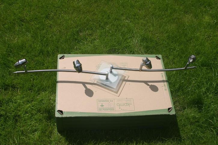 Set Plafondverlichting, Maison & Meubles, Lampes | Plafonniers, Comme neuf, Verre, Métal, Enlèvement