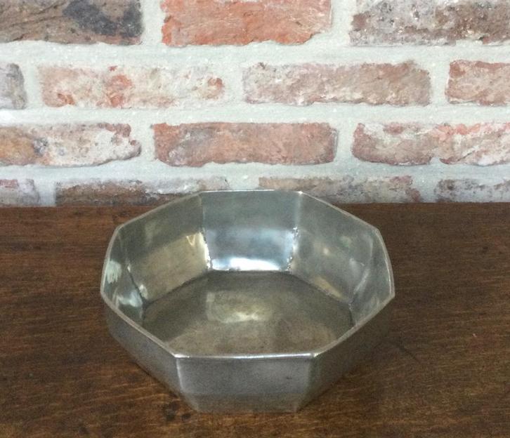 Portugese Achthoekige Tinnen Kom, Antiek en Kunst, Antiek | Tin, Ophalen