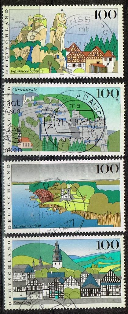 Timbres-poste d'Allemagne - K 3975 - paysages, Timbres & Monnaies, Timbres | Europe | Allemagne, Affranchi, 1990 à nos jours, Envoi