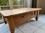 Houten salontafel, Huis en Inrichting, Tafels | Salontafels, Ophalen, Gebruikt, 100 tot 150 cm, Vierkant