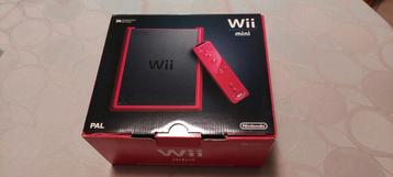 Nintendo Wii mini - zwart/rood - compleet beschikbaar voor biedingen