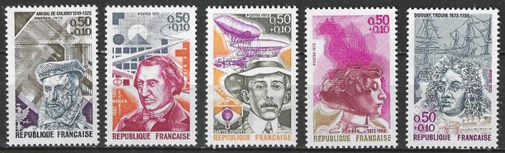 Frankrijk 1973 - Yvert 1744-1748 - Beroemdheden (PF), Postzegels en Munten, Postzegels | Europa | Frankrijk, Postfris, Verzenden