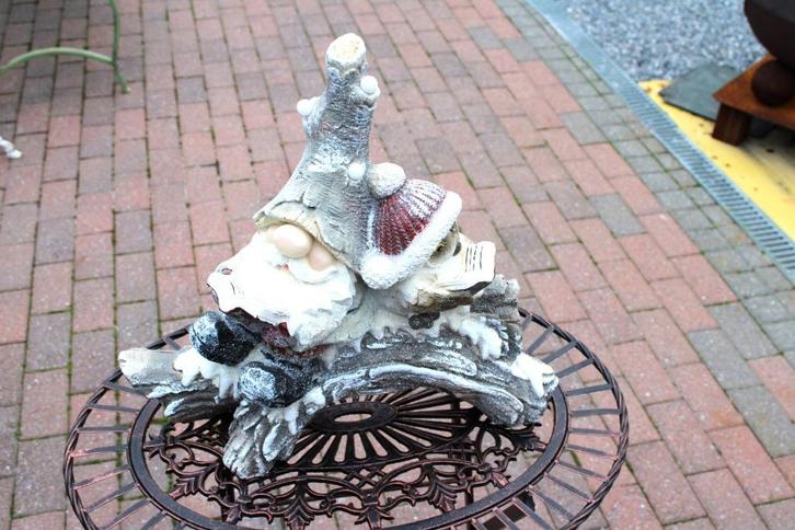 Elf + uil op tak lichtgevende kerstdecoratie, Tuin en Terras, Tuinbeelden, Nieuw, Overige typen, Kunststof, Ophalen