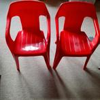 2 rode kinderstoelen, Huis en Inrichting, Stoelen, Ophalen, Gebruikt