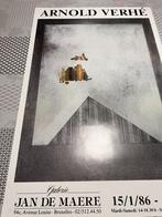 Vintage Poster Arnold Verhé - Galerie Jan de Maere 1986, Collections, Rectangulaire vertical, Utilisé, Affiche ou Poster pour porte ou plus grand