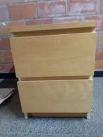 1 Malm nachtkastje Ikea. Eikkleur in propere staat., Huis en Inrichting, Ophalen, Minder dan 45 cm, Zo goed als nieuw, Minder dan 55 cm