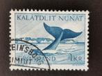 Groenland 1969 - onderwaterfauna - walvis, Ophalen of Verzenden, Denemarken, Gestempeld