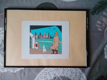 Kader met Kuifje-lithografie  beschikbaar voor biedingen