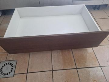 4 Tiroirs lit MALM (ikea) chêne foncé, Enlèvement, Utilisé