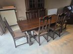 Complete eetplaats in Massief eik, Enlèvement, Utilisé, Massief eik, 6 à 8 chaises
