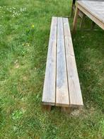 2 stevige massief houten banken, Ophalen, Zo goed als nieuw, Hout