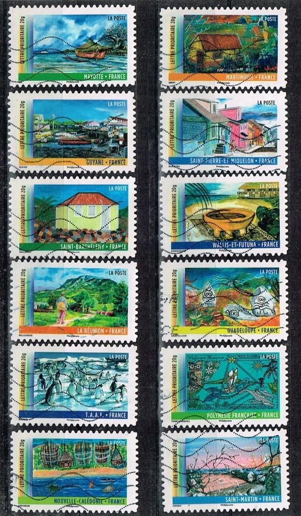 Postzegels uit Frankrijk - K 4874 - Overzeese gebieden, Postzegels en Munten, Postzegels | Europa | Frankrijk, Gestempeld, Verzenden