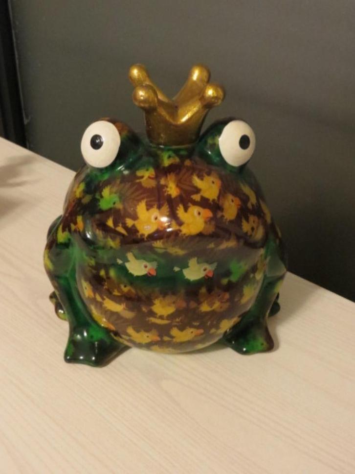 Pomme Pidou - Kikker - spaarpot - groot - gebruikt, Verzamelen, Spaarpotten, Gebruikt, Dier, Ophalen of Verzenden