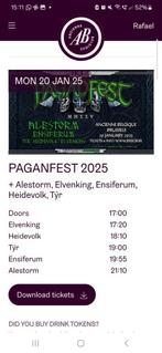 2x Ticketten PAGANFEST 2025 (Ancienne Belgique), Tickets en Kaartjes, Concerten | Rock en Metal, Twee personen, Januari, Hard Rock of Metal