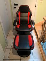 Gaming bureau stoel met voetbankje, Huis en Inrichting, Bureaustoelen, Ophalen, Zo goed als nieuw