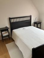 Hemnes bedframe en nachtkastjes (Ikea), Gebruikt, Bruin, 140 cm, Hout