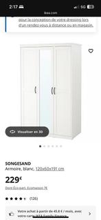 Armoire blanche ikea, Ophalen, Gebruikt, 100 tot 150 cm, 50 tot 100 cm
