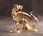 Antiek bronzen griffioen sculptuur, Antiek en Kunst, Kunst | Beelden en Houtsnijwerken, Ophalen of Verzenden