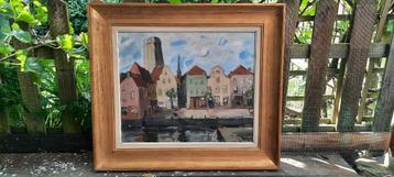 Schilderij Irma Servais (Kaai in Mechelen) beschikbaar voor biedingen
