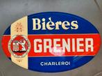 Bières Grenier Charleroi 1955., Collections, Marques de bière, Enlèvement ou Envoi