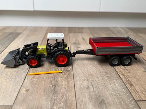 Bruder 2112 Claas Nectis 267 F met voorlader + aanhanger, Kinderen en Baby's, Speelgoed |Speelgoedvoertuigen, Zo goed als nieuw