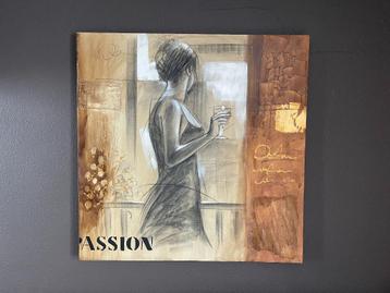 Toile imprimée Tableau Passion femme 100x100 beschikbaar voor biedingen
